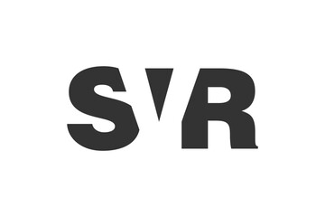 SVR logo design. Initial letter S V R bold font style for tech startups, consulting, corporate branding. Creative company name, headlines typography identity, trendy logotype.