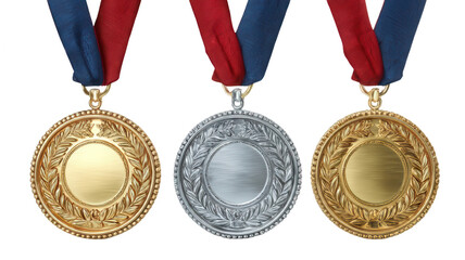 Realistic Traditional Medals for 17 Agustus Games Transparent Background