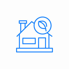 eco house icon sign vector
