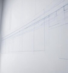 Crisp white background with subtly faded blue architectural blueprint lines  Digital blueprint template ,  white,  pattern,  faded