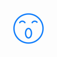 face astonished icon sign vector