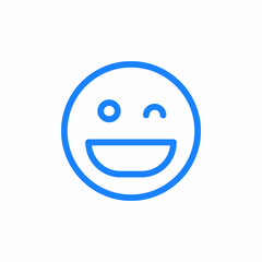 face grinning icon sign vector