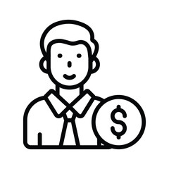 Have a look at this premium outline icon of business investor