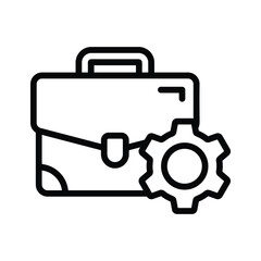 Visually engaging icon of business management designed in line style