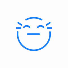 face squinting icon sign vector