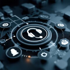 technical support and customer service concept. 