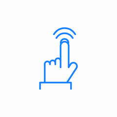finger tap icon sign vector