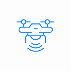 flying drone icon sign vector