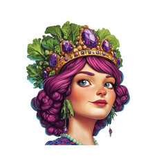 The Kale Queen A Fairytale Portrait of a Vegetable Monarch