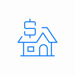 house dollar icon sign vector