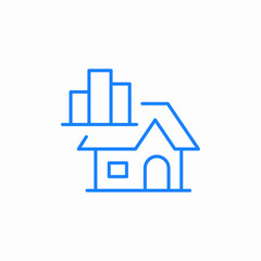 house graph icon sign vector