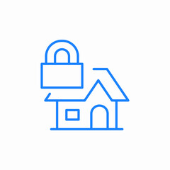 house lock icon sign vector