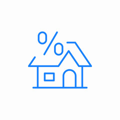 house percentage icon sign vector
