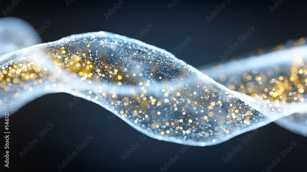 Poster abstract shimmering swirl of light and color on dark background design for graphics and decoration