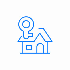 key house icon sign vector