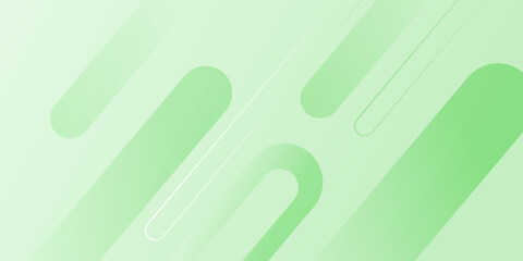 White abstract wide banner background with green geometric shapes. Minimal geometric. Modern futuristic concept. Suit for cover, header, business,