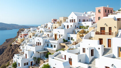 Fototapeta premium oia village in santorini island greece