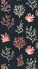 Seaweed or coral pattern design