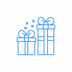stacked gifts icon sign vector