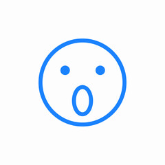 surprised face icon sign vector