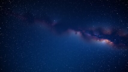 Fototapeta premium A breathtaking panoramic view of the Milky Way galaxy stretches across a dark night sky filled with countless stars.