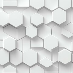Abstract hexagonal pattern with 3D effect creates a modern, clean background for various design projects.
