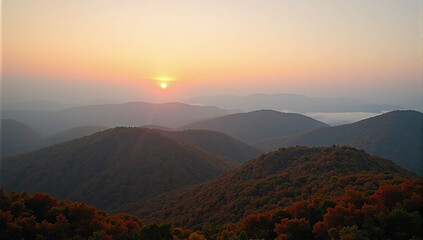 Obraz premium sunrise in the mountains
