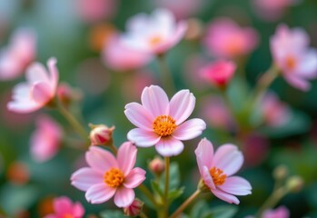 Fototapeta premium blurry, abstract transparency flower background, offering a soft, artistic touch for creative designs.