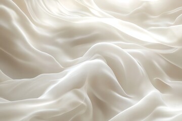 Obraz premium Close-up view of flowing, luminous fabric texture.