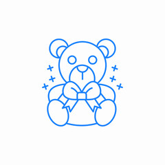 teddy gift icon sign vector