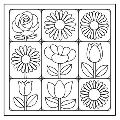 Comfy Patterns Bold and Easy Coloring Book for Kids and Adults