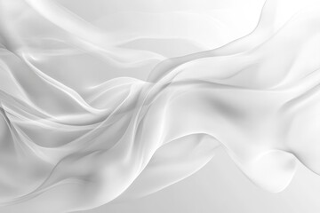 Obraz premium Smooth, flowing white fabric drapes gracefully.