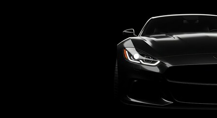 Luxury Sports Car Headlight Closeup