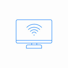 wireless monitor icon sign vector
