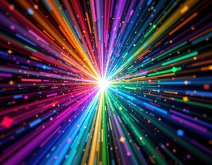 Obraz premium a burst of vibrant colors representing the magic and wonder of the world, inspiring awe and joy, created with technology.