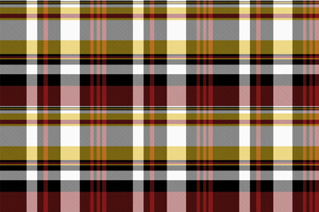 Handmade check fabric pattern, inspiration textile background plaid. Buffalo vector texture seamless tartan in black and white colors.