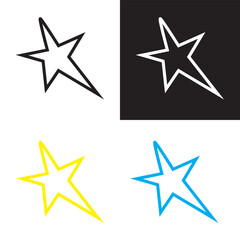 Fototapeta premium Stars hand drawn icon. Vector illustration. EPS 10/AI