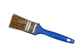 big single paint brush isolated on white or transparent png