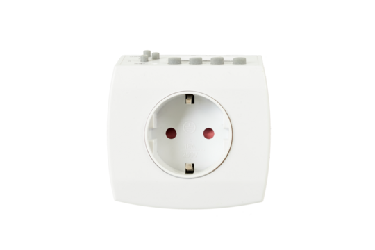 electrical power outlet timer isolated on white or transparent png