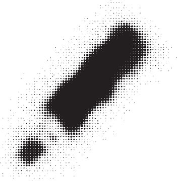 A black pinhead with a dotted background.