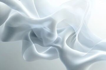 Obraz premium Abstract design of flowing, light gray fabric.