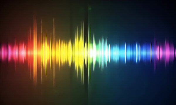 Abstract colorful sound waves