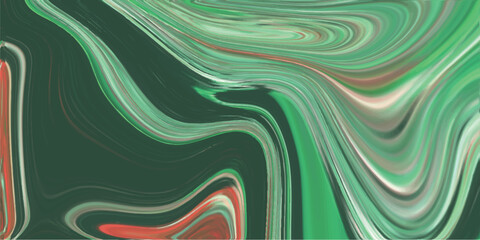 Abstract swirling fluid art background with shades of green creating a sense of movement and natural texture for creative designs