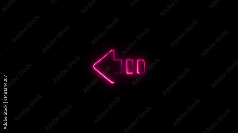 Poster arrow bouncing slide to left. arrow pointing leftwards. animated arrow icon pointing left. animated 