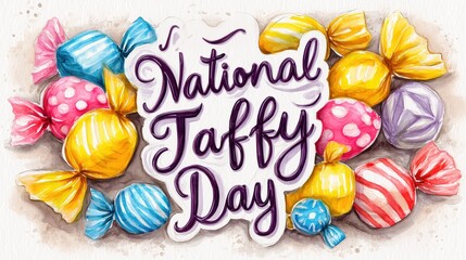 National Taffy Day, illustration