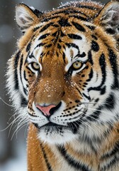Obraz premium Tiger portrait in snow