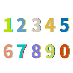 カラフルで立体的な数字セット2