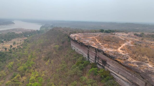Pha Taem national park along the Mekong river in Ubon Ratchathani province of Isan Thailand