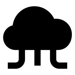 cloud computing solid icon