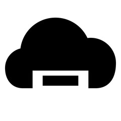cloud computing solid icon